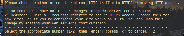 redirecting http to encrypted https with certbot
